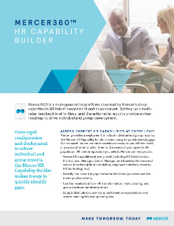 Learn More About Mercer’s HR Capability Builder